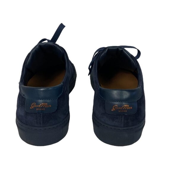 GoodMan Brand Blue Suede Sneakers Size 8 Edge Leather Made In Italy Nordstrom - Picture 5 of 8